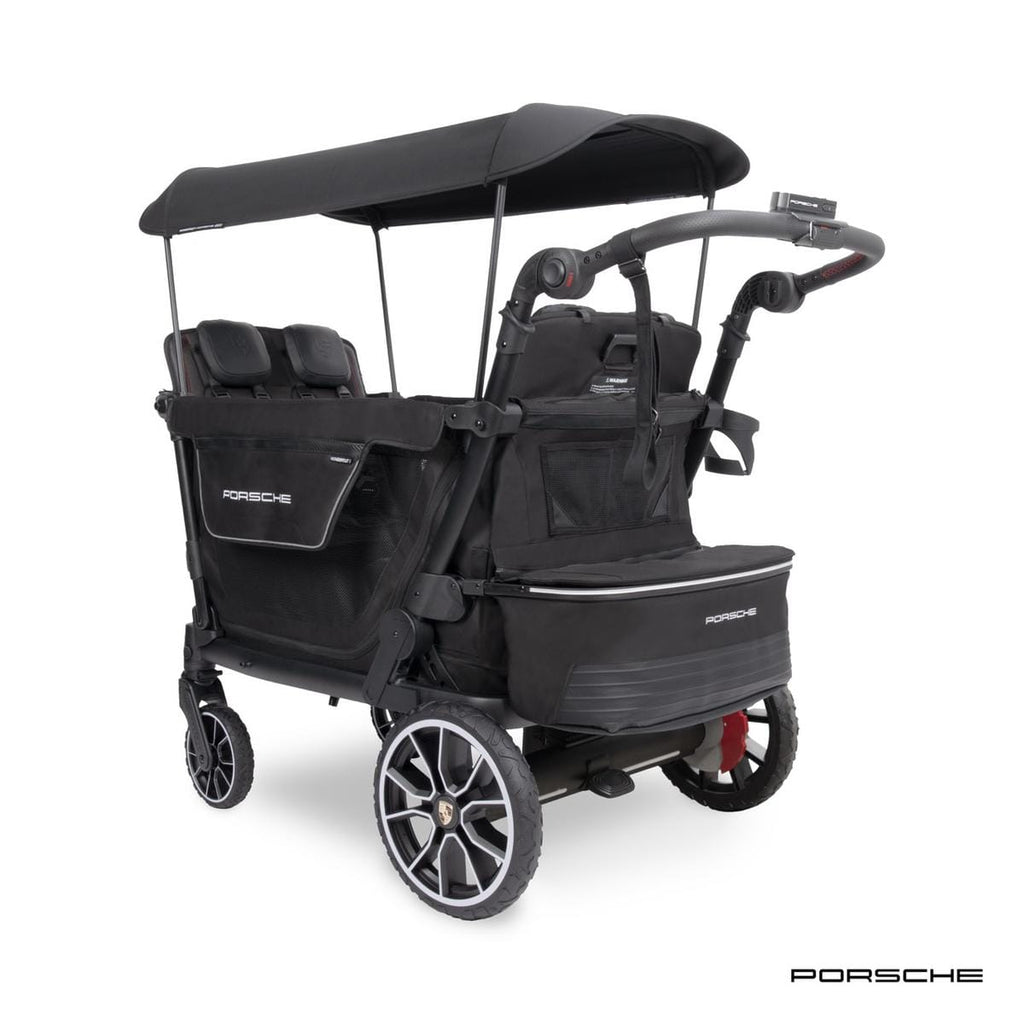 WonderFold L4 Quad (4 Seater) Stroller Wagon with Electric Wheels - Porsche