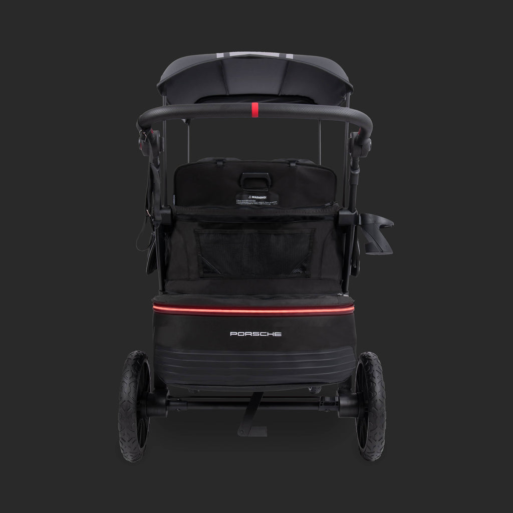 WonderFold L4 Quad (4 Seater) Stroller Wagon with Non-Electric Wheels - Porsche - Image 13